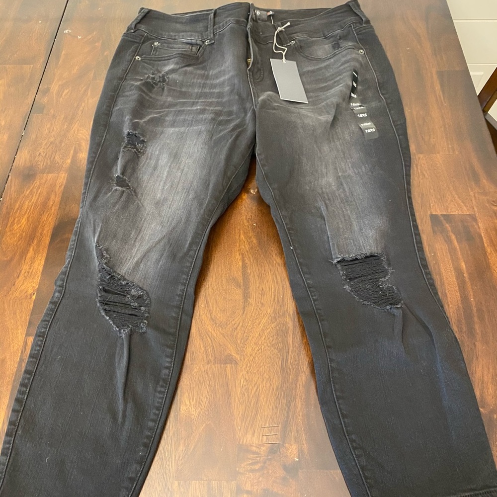 Distressed Black Torrid Jeggings